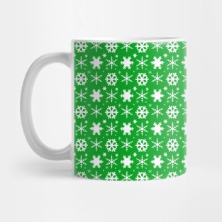 Snowflakes Green Mug